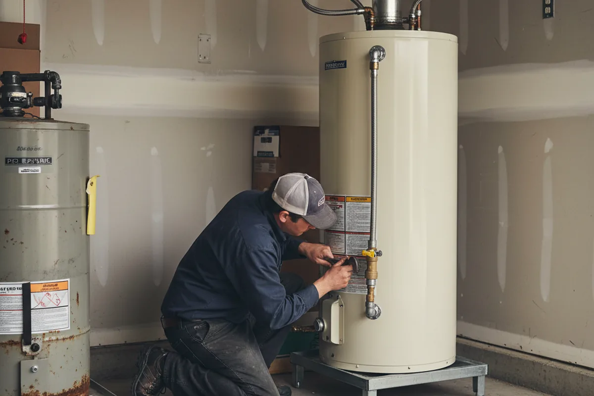 Water heater and shutoff valve replacement in Galvin